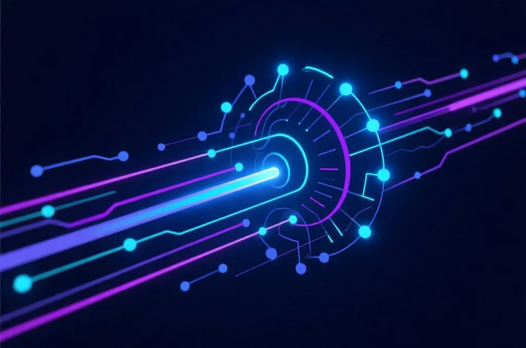 Abstract technology high speed data transfer network concept